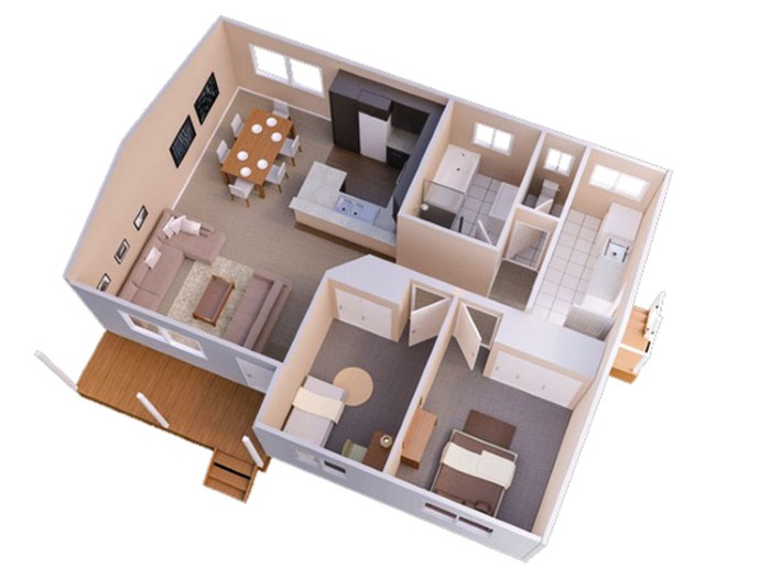 Tổng hợp 6 mẫu thiết kế nội thất chung cư 60m2 đẹp