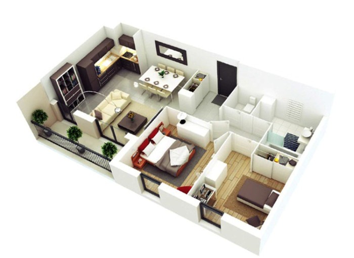 Tổng hợp 6 mẫu thiết kế nội thất chung cư 60m2 đẹp