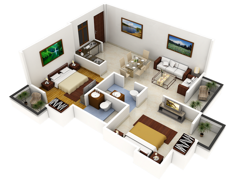 Top 10 thiết kế nội thất chung cư 1 phòng ngủ hiện đại