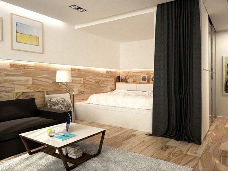 Giải pháp Vách ngăn phòng ngủ bằng rèm